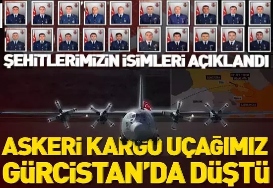 Gürcistan’da askeri uçak düştü! 20 şehit