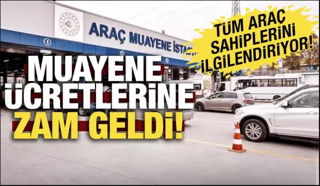 2026 muayene ücretleri belli oldu!