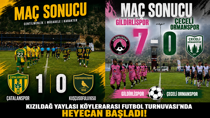 Karaisalı’da Kızıldağ Yaylası Köylerarası Futbol Turnuvası Coşkuyla Başladı
